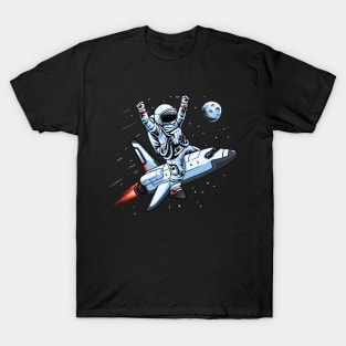 Flying Spaceship Astronaut T-Shirt